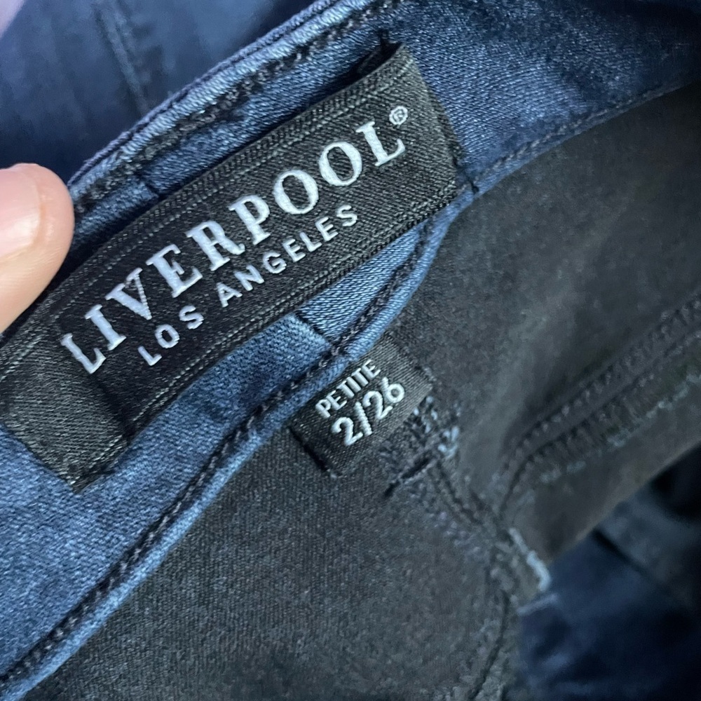 Liverpool Los Angeles Denim Pencil Skirt | Frayed Hem Skirt | NWT - Picture 8 of 13